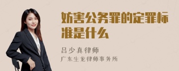 妨害公务罪的定罪标准是什么