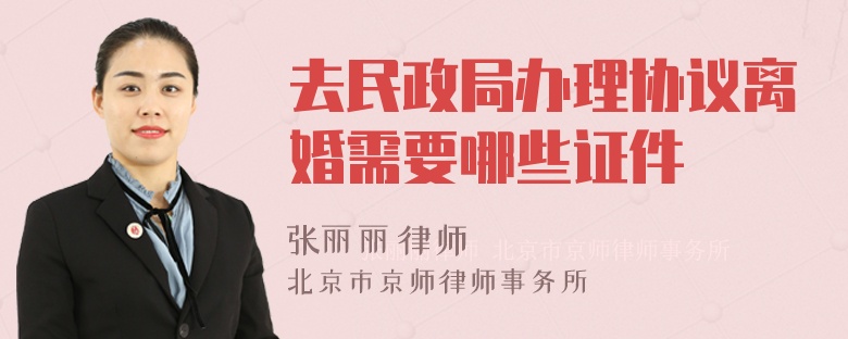 去民政局办理协议离婚需要哪些证件