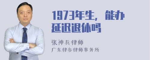 1973年生，能办延迟退休吗