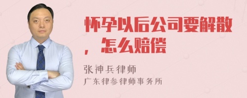 怀孕以后公司要解散，怎么赔偿