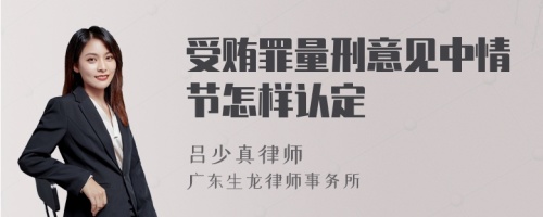 受贿罪量刑意见中情节怎样认定