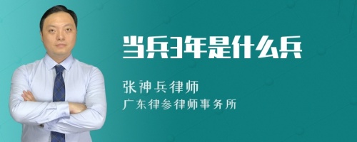 当兵3年是什么兵