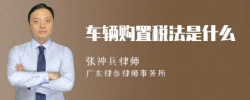 车辆购置税法是什么