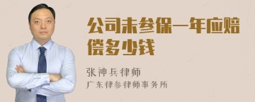 公司未参保一年应赔偿多少钱