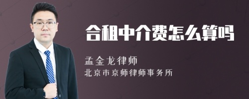 合租中介费怎么算吗