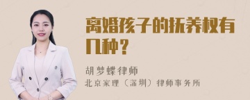 离婚孩子的抚养权有几种？