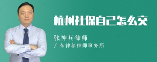 杭州社保自己怎么交