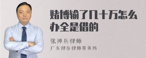 赌博输了几十万怎么办全是借的