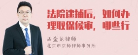 法院逮捕后，如何办理取保候审，哪些行