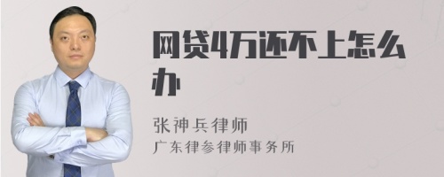 网贷4万还不上怎么办