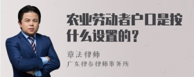 农业劳动者户口是按什么设置的？