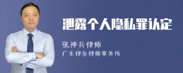 泄露个人隐私罪认定