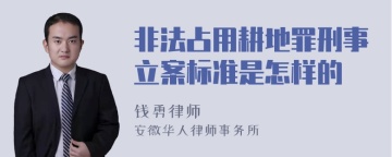 非法占用耕地罪刑事立案标准是怎样的