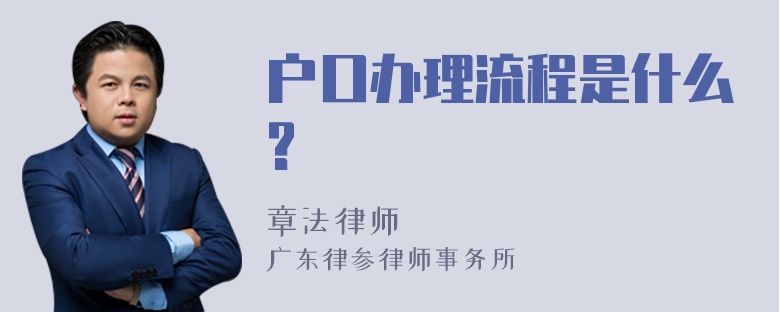 户口办理流程是什么?