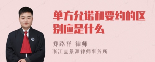 单方允诺和要约的区别应是什么