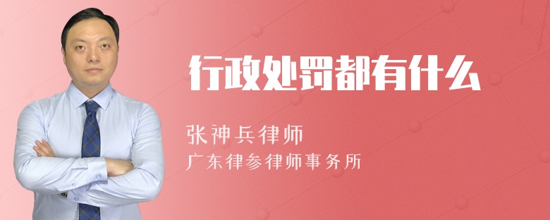 行政处罚都有什么