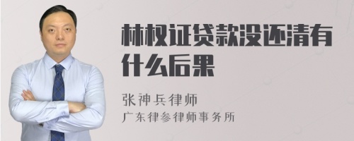 林权证贷款没还清有什么后果