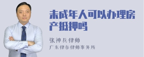 未成年人可以办理房产抵押吗