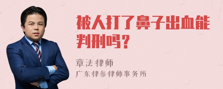 被人打了鼻子出血能判刑吗？