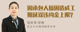 因承包人原因造成工期延误违约金上限?