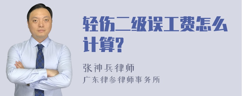 轻伤二级误工费怎么计算?