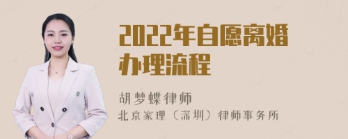 2022年自愿离婚办理流程