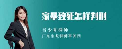 家暴致死怎样判刑