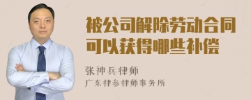 被公司解除劳动合同可以获得哪些补偿