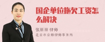 国企单位拖欠工资怎么解决