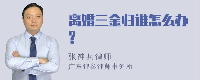 离婚三金归谁怎么办?