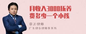 月收入3000抚养费多少一个小孩