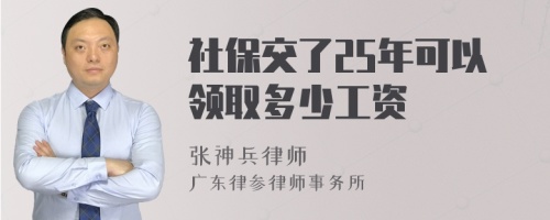 社保交了25年可以领取多少工资