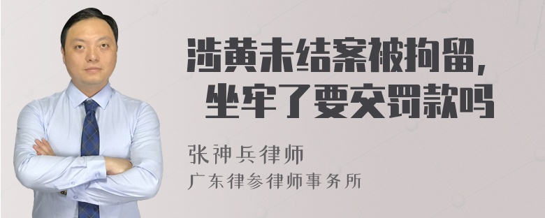 涉黄未结案被拘留, 坐牢了要交罚款吗