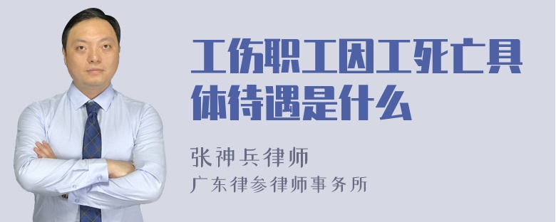 工伤职工因工死亡具体待遇是什么