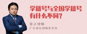 学籍号与全国学籍号有什么不同？