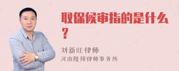 取保候审指的是什么？