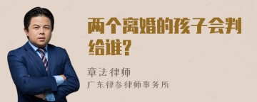 两个离婚的孩子会判给谁?