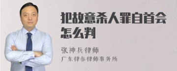 犯故意杀人罪自首会怎么判