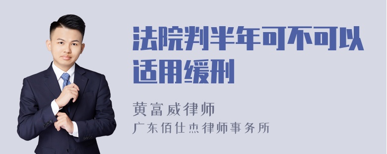 法院判半年可不可以适用缓刑