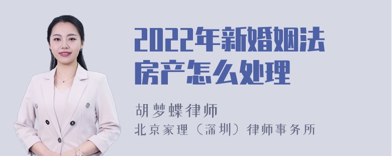 2022年新婚姻法房产怎么处理