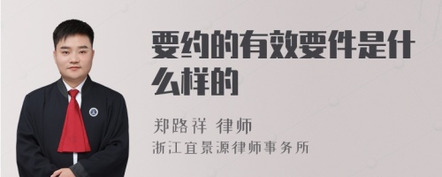 要约的有效要件是什么样的