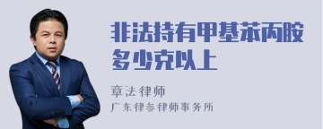 非法持有甲基苯丙胺多少克以上