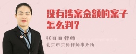 没有涉案金额的案子怎么判？