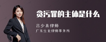 贪污罪的主体是什么