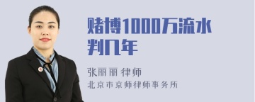 赌博1000万流水判几年