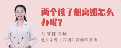 两个孩子想离婚怎么办呢？