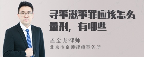 寻事滋事罪应该怎么量刑，有哪些