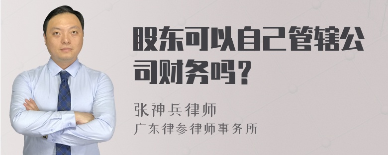 股东可以自己管辖公司财务吗？