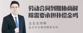 劳动合同到期协商解除需要承担补偿金吗