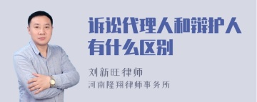 诉讼代理人和辩护人有什么区别